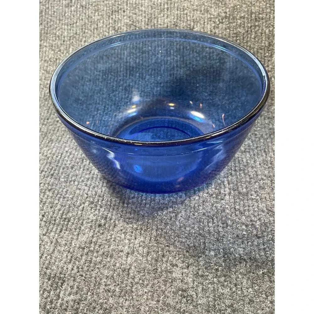 Anchor Hocking Cobalt Blue Glass Mixing Bowl 1.5 Qt Ovenware USA Made 7.5 Inch